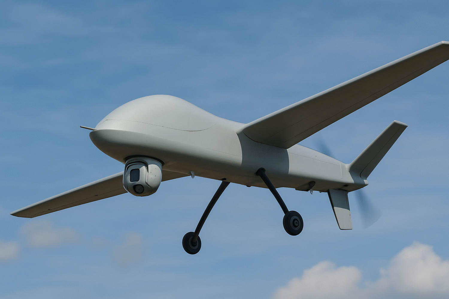 Image of an UAV, provided with a optronic solution by Nedinsco